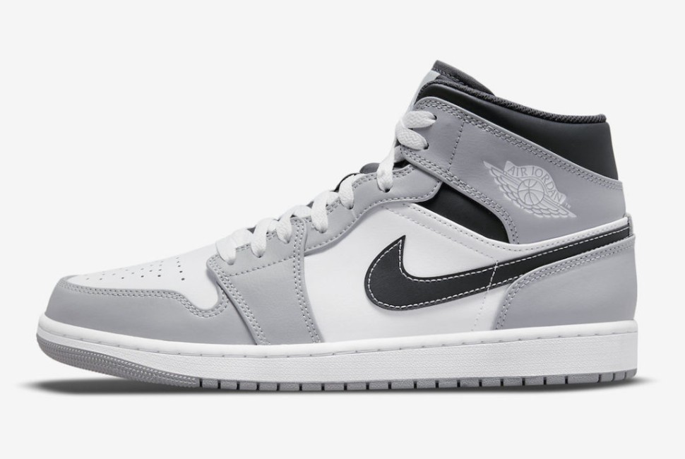 Nike AIR JORDAN 1 MID LIGHT SMOKER GREY 554724 078