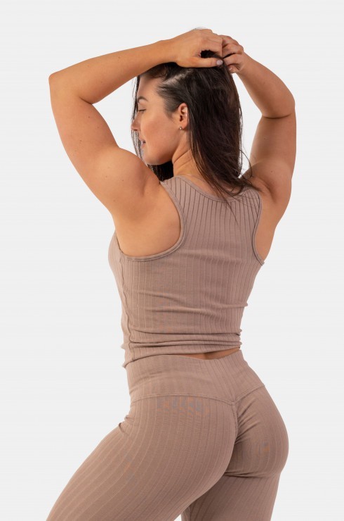 Майка Nebbia Organic Cotton Ribbed Tank Top 414 brown в Екатеринбурге  в Екатеринбурге 