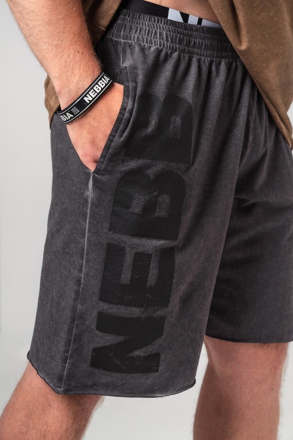 Шорты Nebbia Washed-off Gym Sweatshorts NO BS 367 Black в Екатеринбурге  в Екатеринбурге 