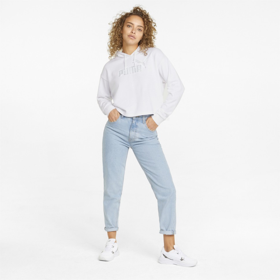 Толстовка Puma ESS+ Metallic Logo Cropped Hoodie TR 84830502 в Екатеринбурге  в Екатеринбурге 
