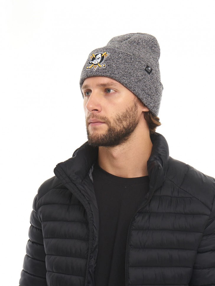 Шапка ATRIBUTIKA & CLUB Anaheim Ducks, серый меланж 59342 в Екатеринбурге  в Екатеринбурге 