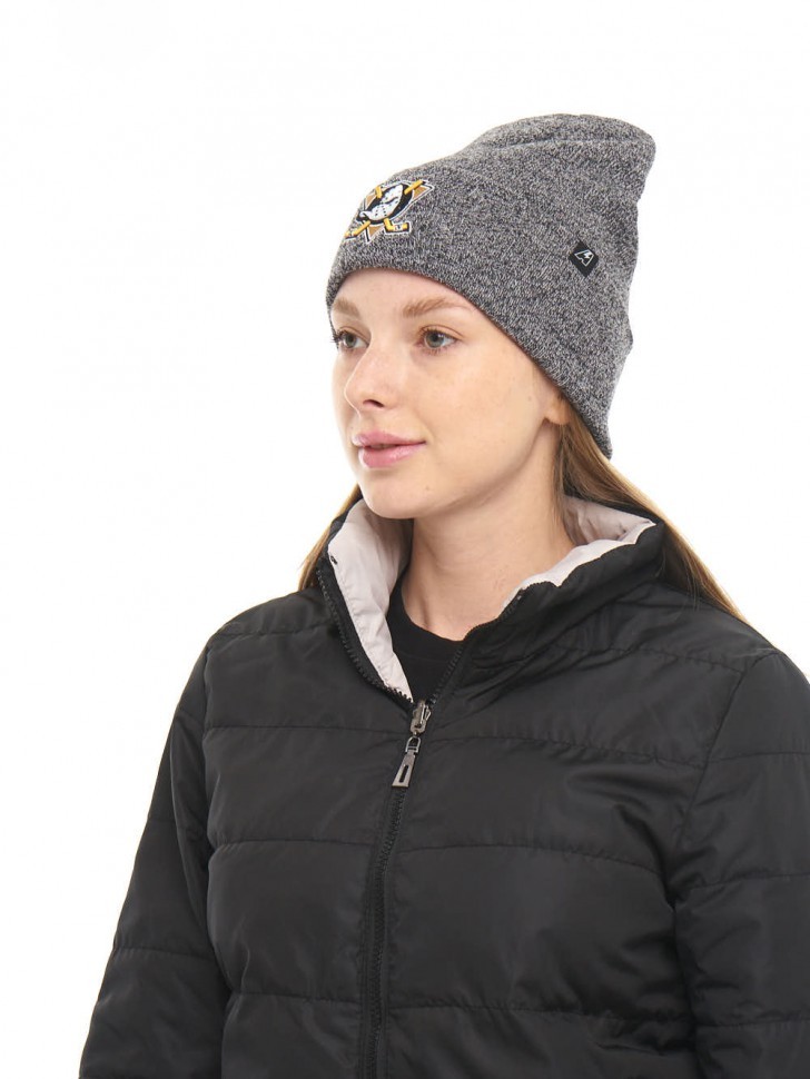 Шапка ATRIBUTIKA & CLUB Anaheim Ducks, серый меланж 59342 в Екатеринбурге  в Екатеринбурге 